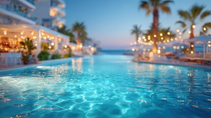 Obraz premium Defocused background of hotel spa and wellness area.