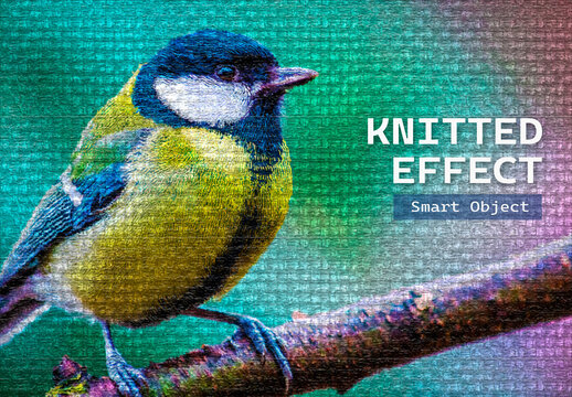 Textured Knitted Fabric Photo Effect