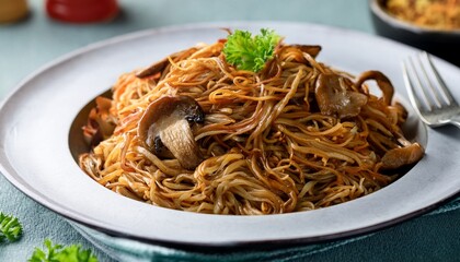 Pan Fried Lionrs Mane Mushroom Vegan Entree