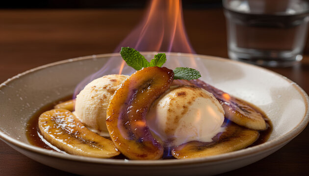 Traditional Ugandan matoke made from steamed mashed green bananas, served with rich meat stew on plate, authentic East African savory staple food close-up