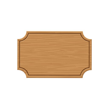 Decorative Wooden Sign Plaque Blank Wood Texture Banner Isolated Vector