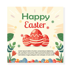 Easter Special Offer Banner with Decorative Eggs