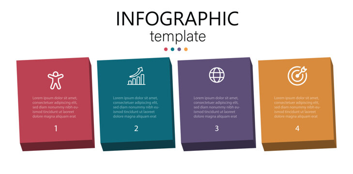 Simple infographic for isometric mind map visualization template.3d infographic elements. Vector illustration.