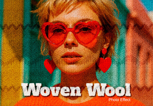 Woven Wool Photo Effect