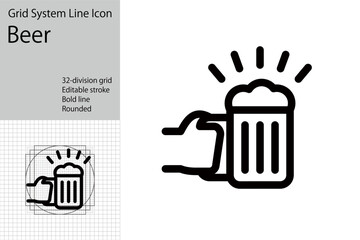 Beer and alcohol icons, izakaya logo