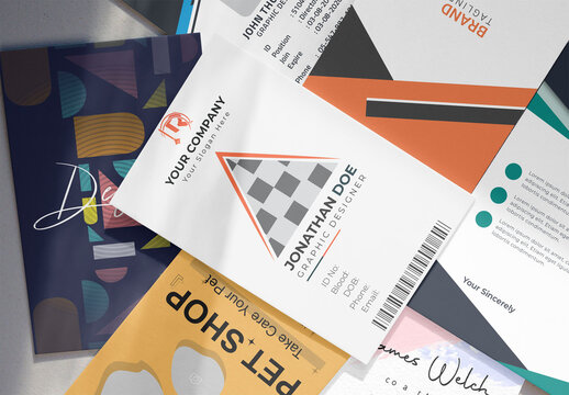 Real photo of business card layout for your template mockup