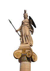 Athena isolated with path  greek goddess , monument
