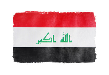 Iraq flag on white background