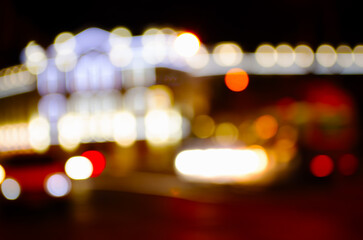 Abstract blured lights of night city