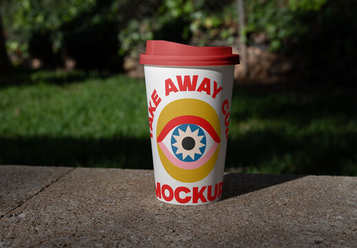 Mockup from real photo of takeaway Coffee Cup 
