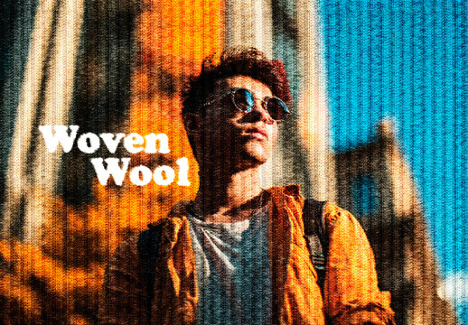 Woven Wool Photo Effect