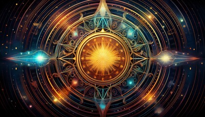 abstract cosmic numerology concept art