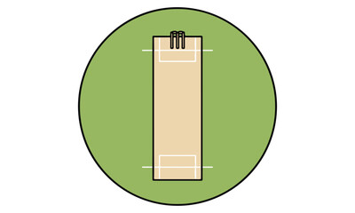 Cricket Ground, Baseball Field, and Volleyball Net Vector Set &ndash; Sports Arena Layouts and Game Field Illustrations