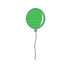 Simple Green Balloon Clipart for Party and Celebration