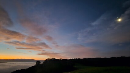 breathtaking view of a colorful springtime sunrise