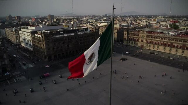 mexico, flag, mexican, waving, national, symbol, emblem, patriot, patriotism, country, banner, textile, fabric, cloth, wind, motion, cinematic, independence, celebration, history, culture, north, amer