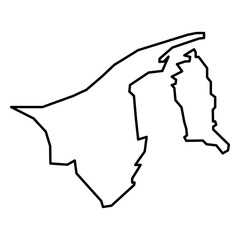Brunei Darussalam Outline Map