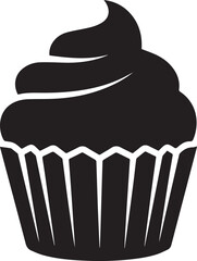 Delicious cupcake with rich frosting in decorative wrapper