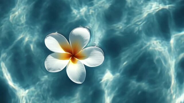 white flower on the surface of the water