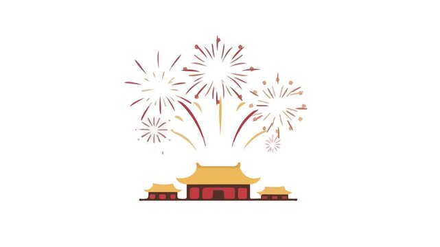 Chinese New Year Fireworks Night Celebration