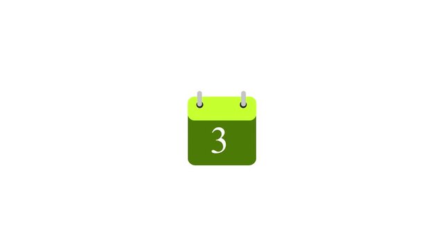 Simple Calendar Page: An isolated calendar page displaying the number ten, a simple yet effective visual representation of date and scheduling.
