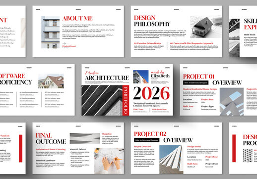 Architecture Portfolio Presentation Template Layout