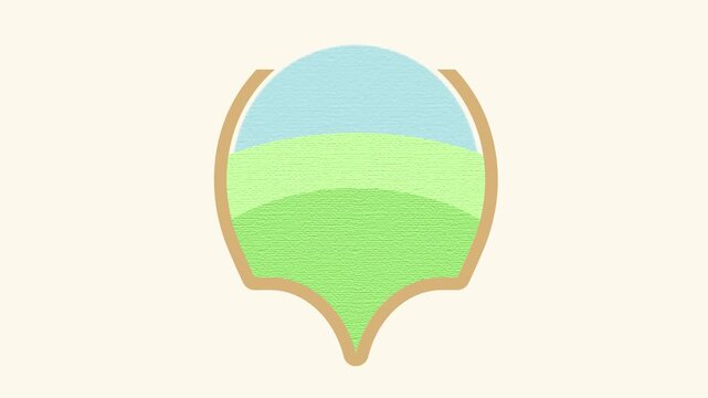 4K video collection big pattern of floral pink yellow purple flower popped moving and rotate motion graphic on backyard with green blue background