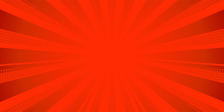 Dynamic anime explosion background with radial comic speed lines and halftone dots - bright burst effect radiating from center for manga panels, action scenes, superhero graphics or retro pop art.