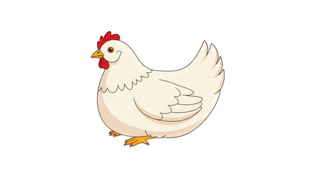 Fototapeta premium White chicken isolated on transparent background