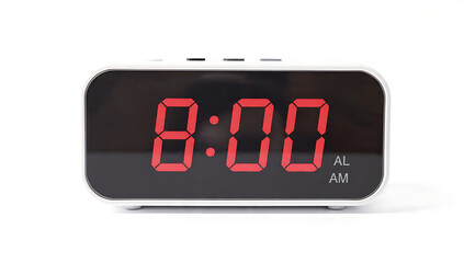 Alarm Clock Showing White Background