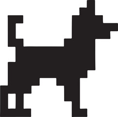 Obraz premium Simple silhouette of a seated dog a minimalist animal illustration