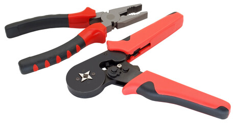 Obraz premium Crimping tool and combination pliers