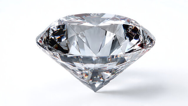 Diamond Gem Cut White Background