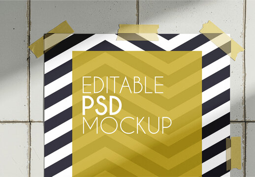 Tiled Wall Paper Mockup