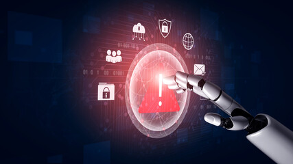 AI monitoring and detecting cybersecurity threats, identifying data breaches and system...