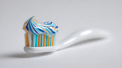 Toothbrush With Toothpaste White Background