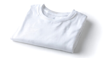 Shirt Blank White Folded White Background