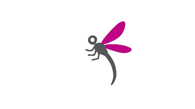 Dragonfly Side View Flying Illustration