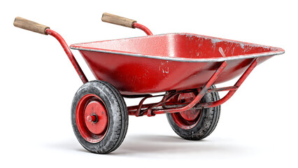 Wheelbarrow White Background