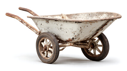 Wheelbarrow White Background