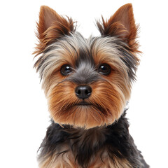 Yorkie Dog With Shiny Fur Looking at the Camera in a Bright Setting