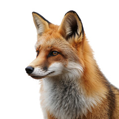 Fox Profile Portrait Showing Fur Texture and Facial Features in Natural Light During Daytime Hours