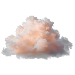 Soft Cloud Floats in the Sky During Sunset With Warm Colors and Changing Shapes in the Atmosphere