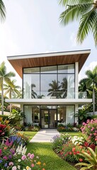 Fototapeta premium tropical resort house