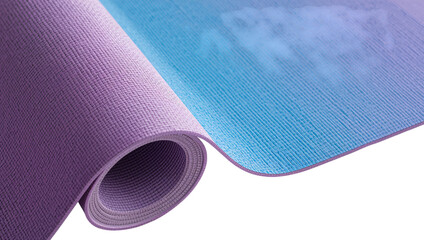 Bright Pink Yoga Mat Rolled out for Exercise at Home or Gym for Workout Sessions in Morning or Evening