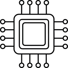 Computer Motherboard CPU Component Icon