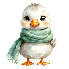 Charming Chick: A cute chick, adorned with a cozy scarf, radiates warmth and charm, bringing smiles and a touch of whimsy.