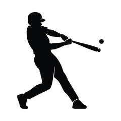 Baseball player silhouette