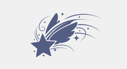 Obraz premium Stylized blue star graphic