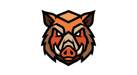Fototapeta premium Stylized boar head graphic